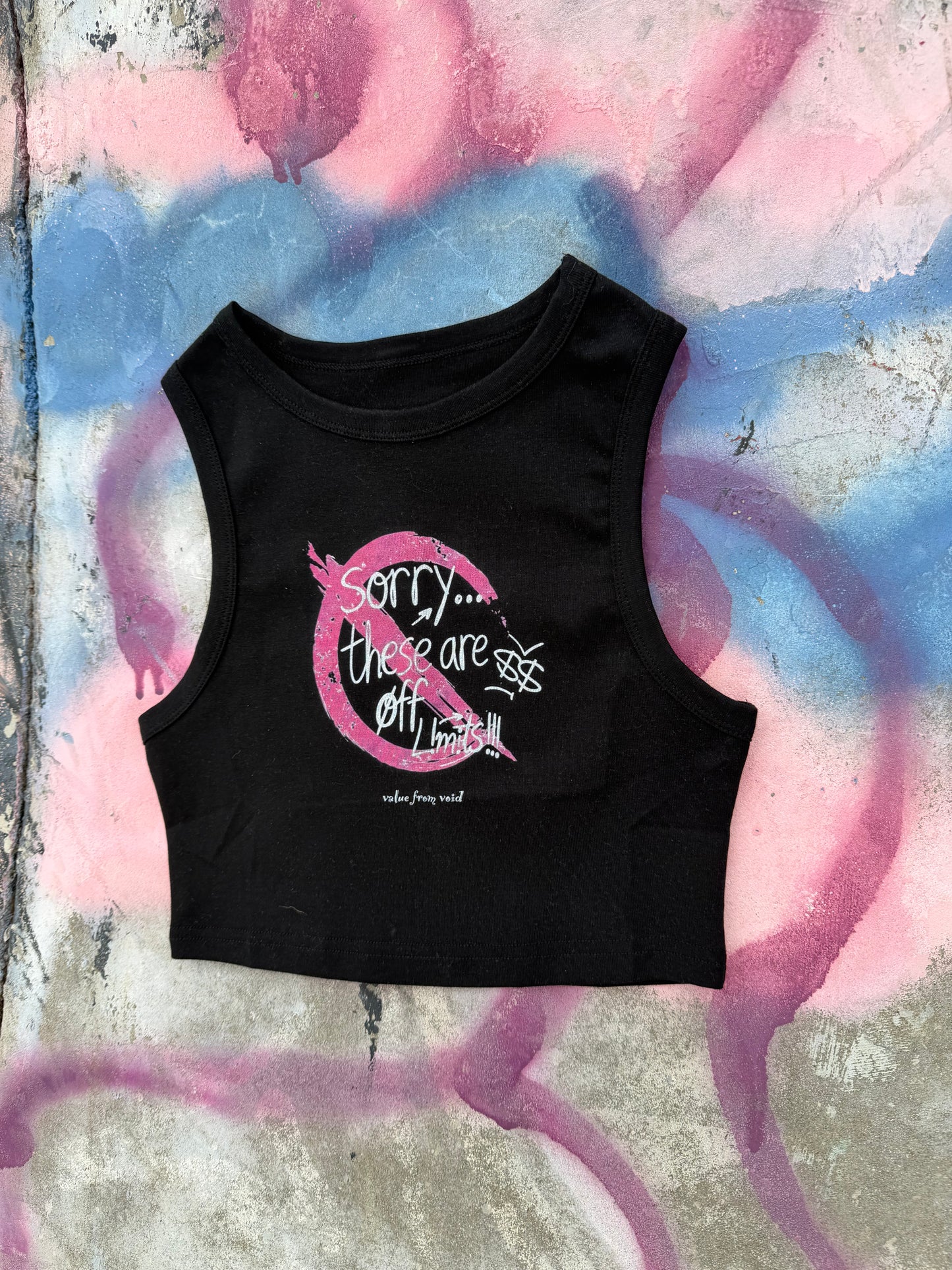 “ Sorry These Are Off Limits ” Crop-Top (Black)