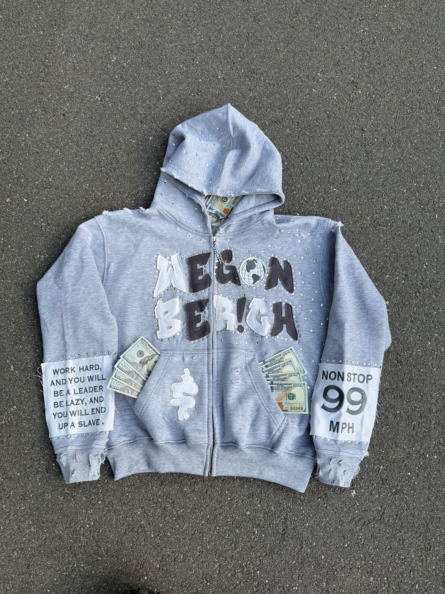 COOL GREY “ WGBR “ ZIP-UP