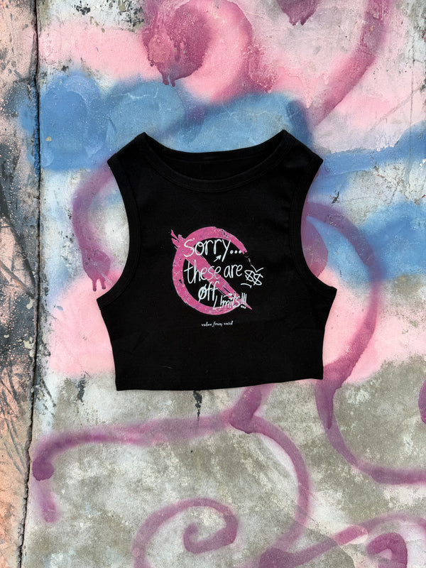 “ Sorry These Are Off Limits ” Crop-Top (Black)
