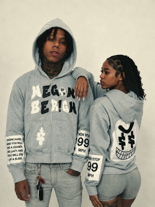 COOL GREY “ WGBR “ ZIP-UP