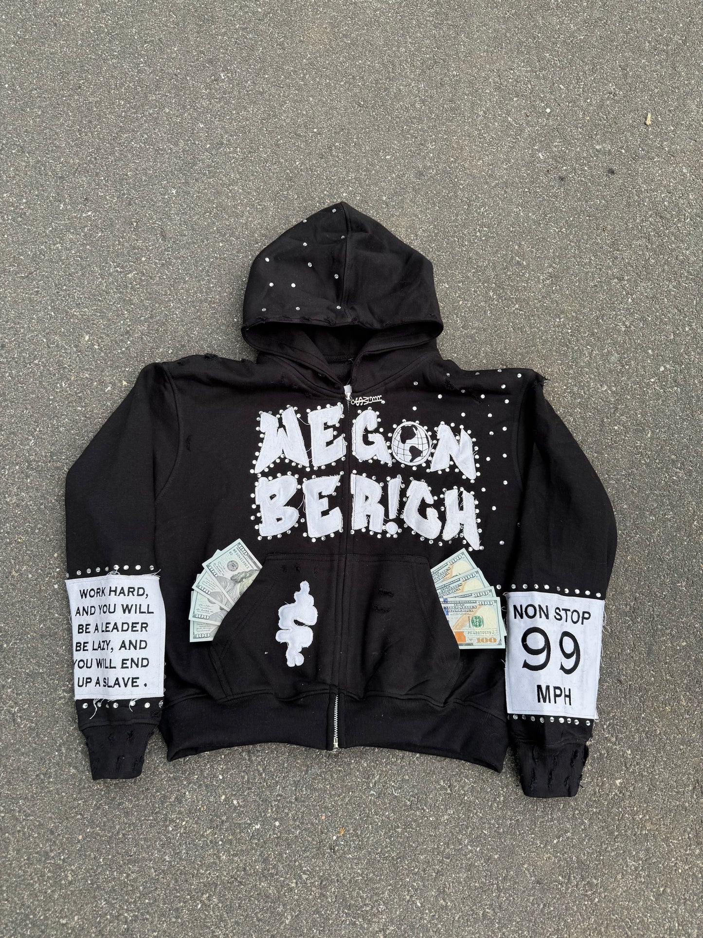 Jet Black “WGBR” Zip-Up